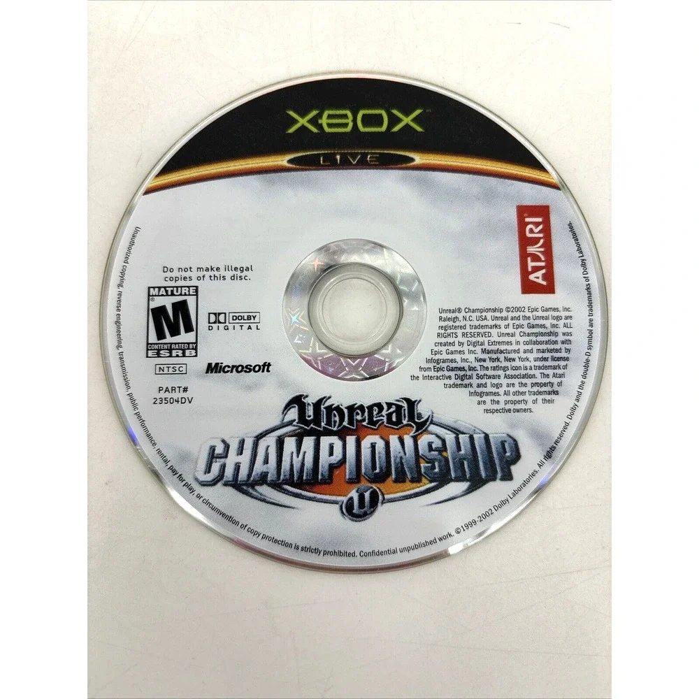 Unreal Championship (Original Xbox) Black Label Game‎ Tested